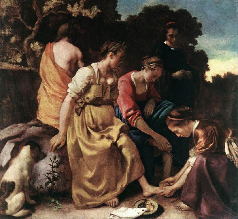 VERMEER VAN DELFT, Jan Diana and her Companions ae France oil painting art